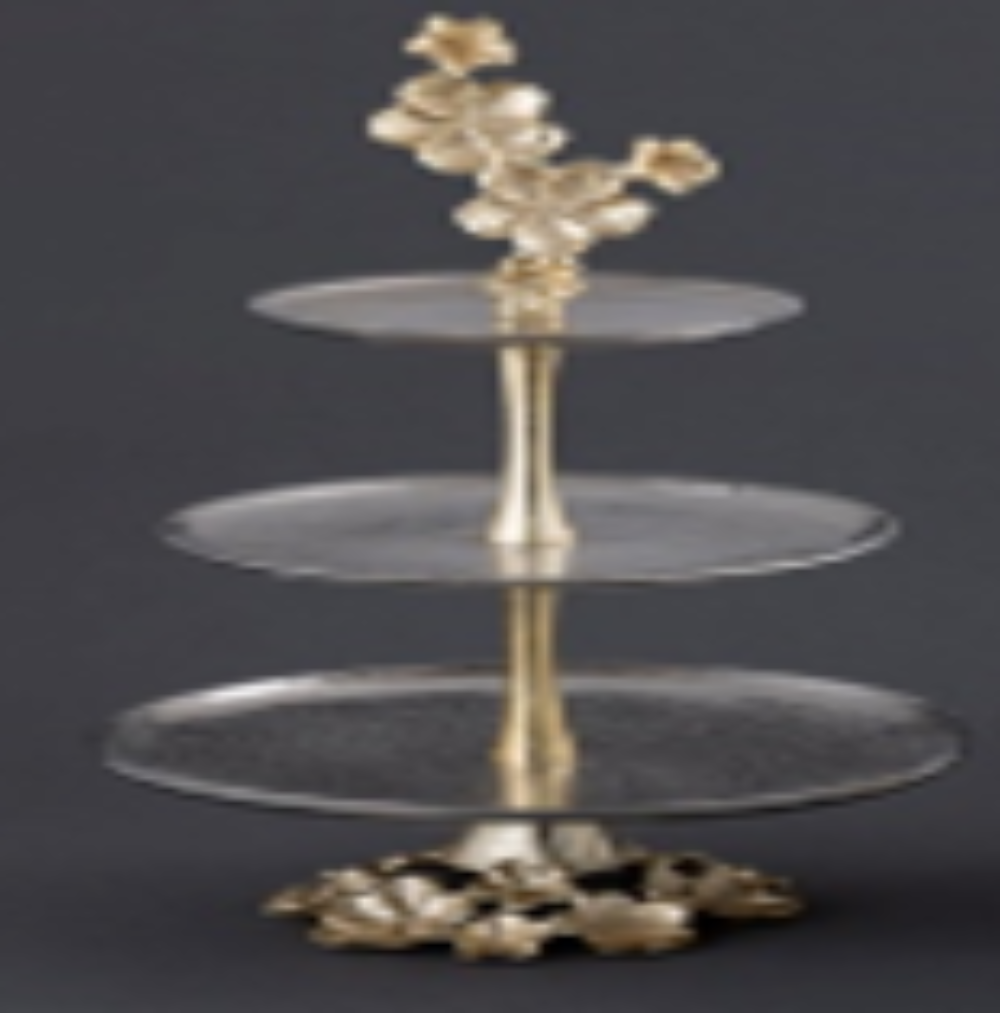 Gold Floral 3 Tier Cake Stand