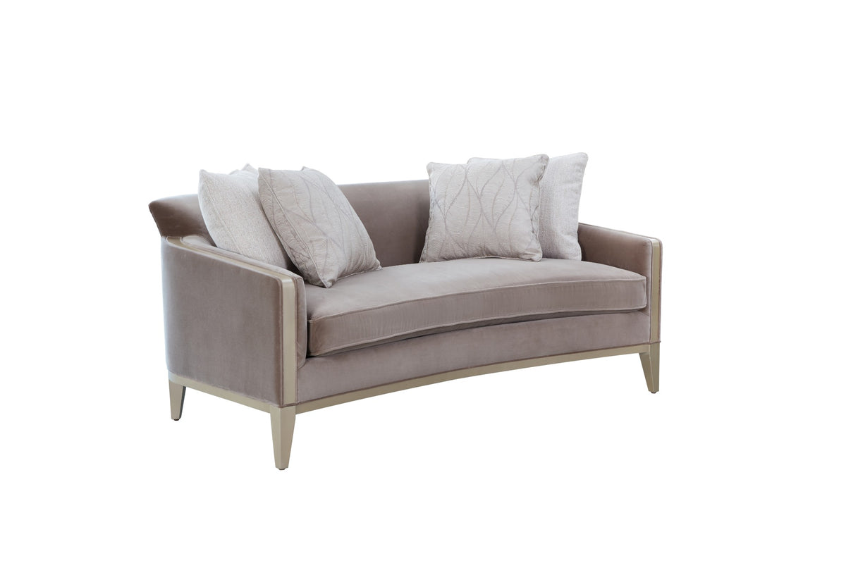 AlReem Mocha Velvet Sofa 179cm