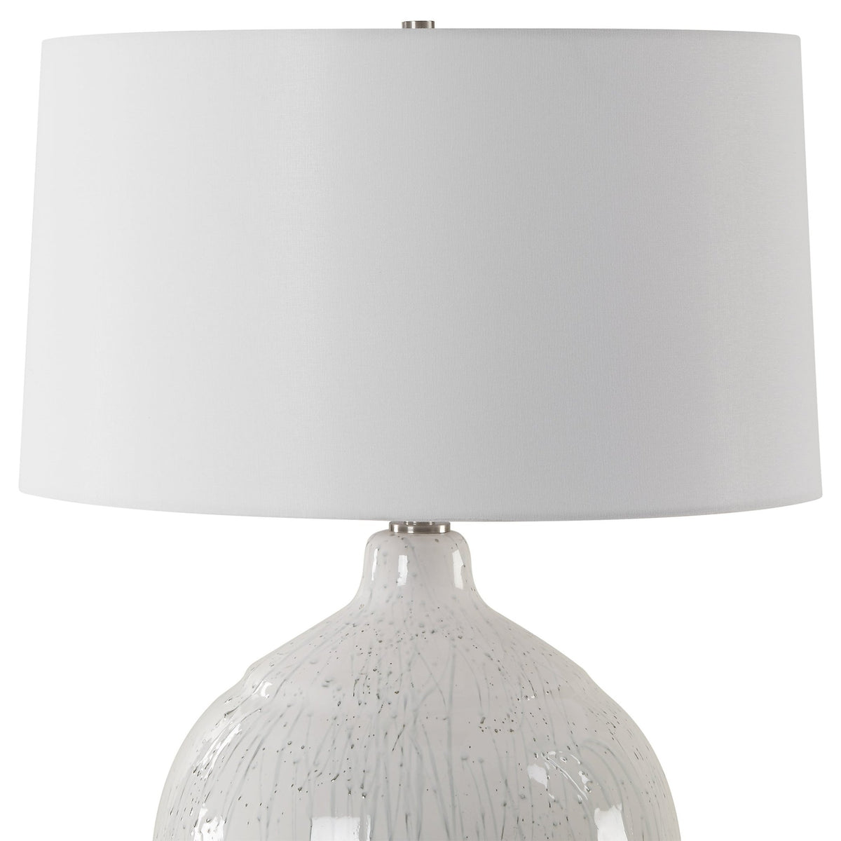 Dribble White Glaze Table Lamp Table Lamps| Uttermost