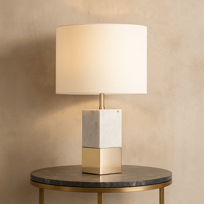 Dual Table Lamp Silver - Al Rugaib Furniture