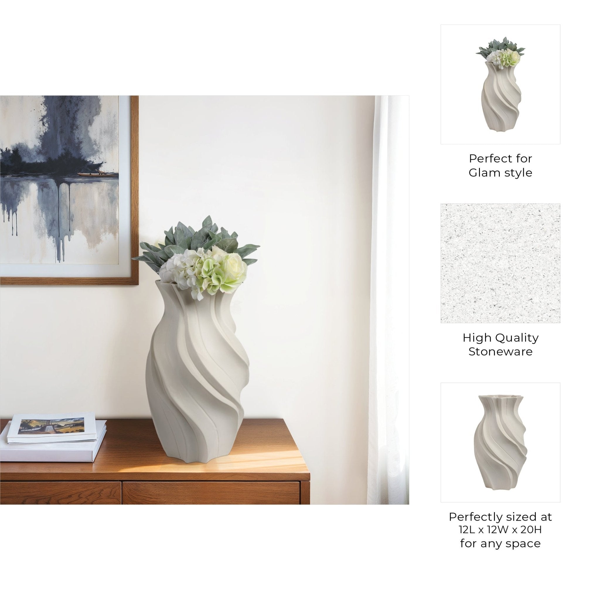 Dubuque Cer Vase Vases and Jars| Sagebrook Home
