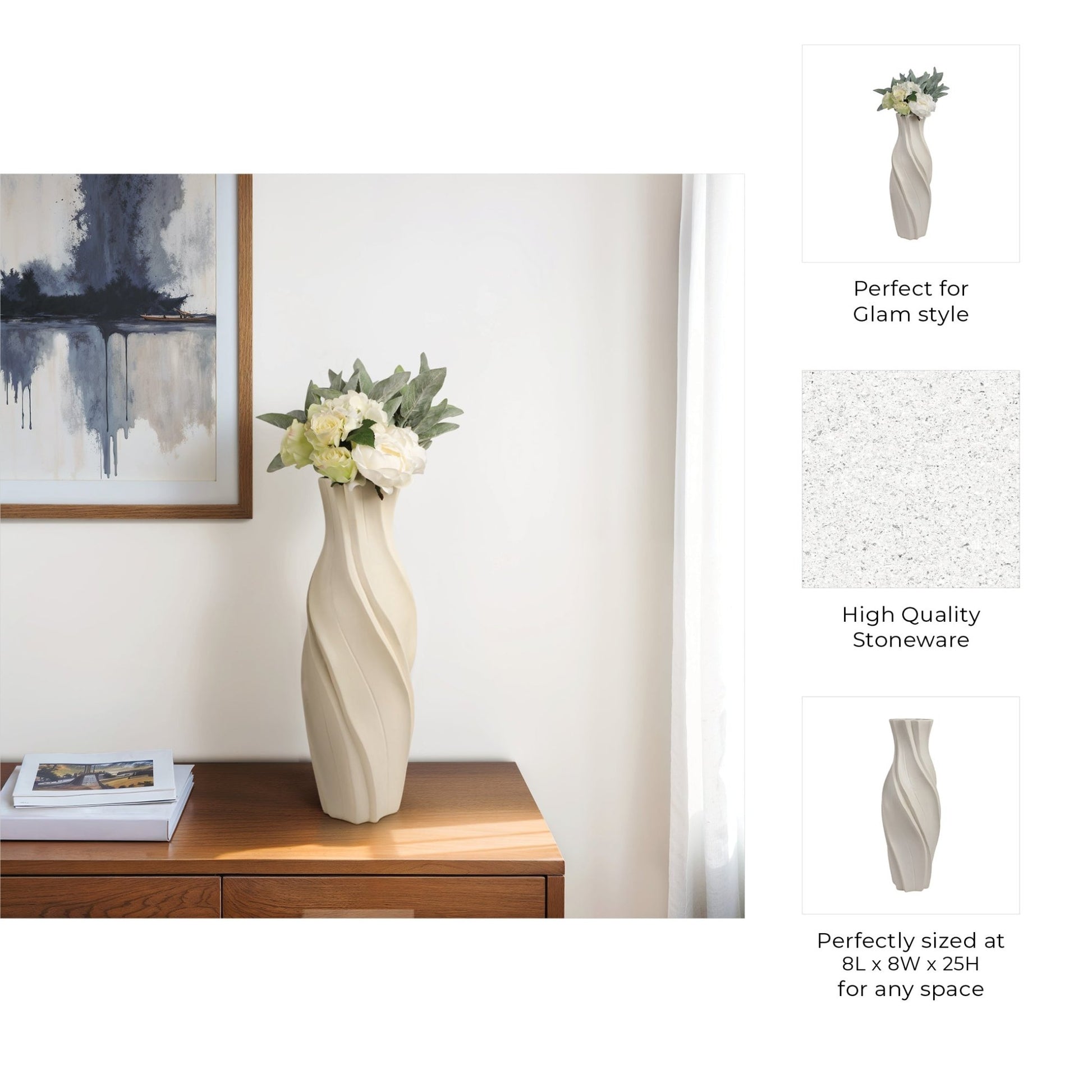 Dubuque Cer Vase Vases and Jars| Sagebrook Home