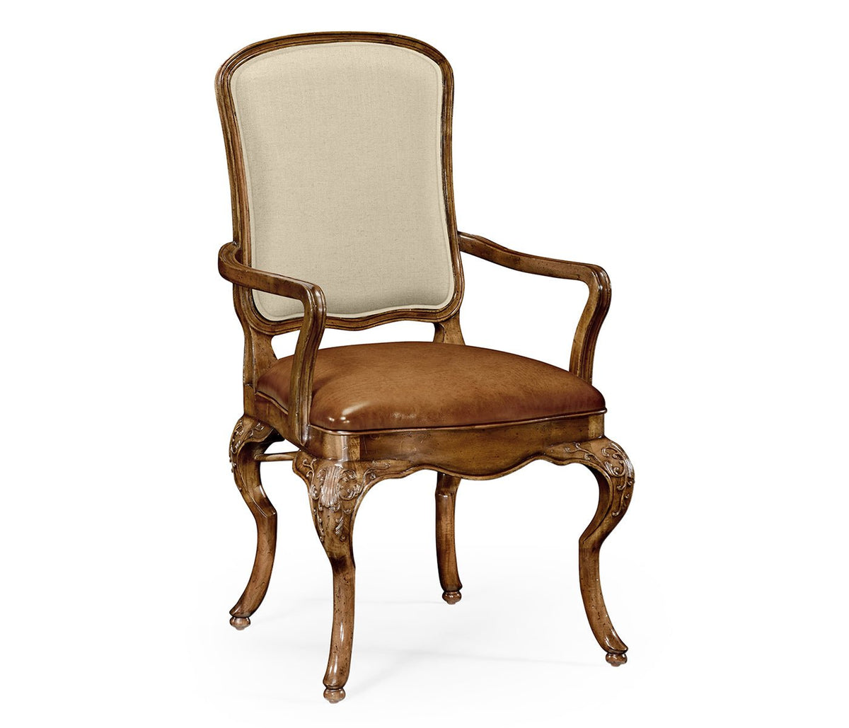 Duchess Collection - Duchess Burr Walnut Arm Chair Dining Chairs| Jonathan Charles