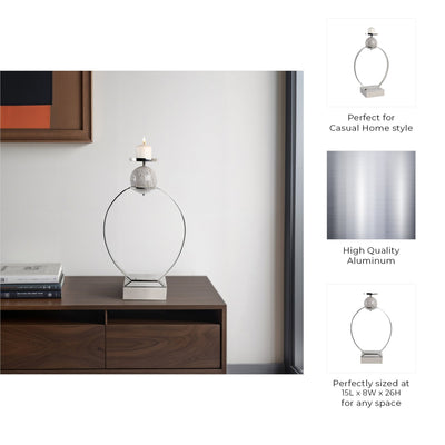 durant Smal Candle Holder W/marble Sphere - Al Rugaib Furniture