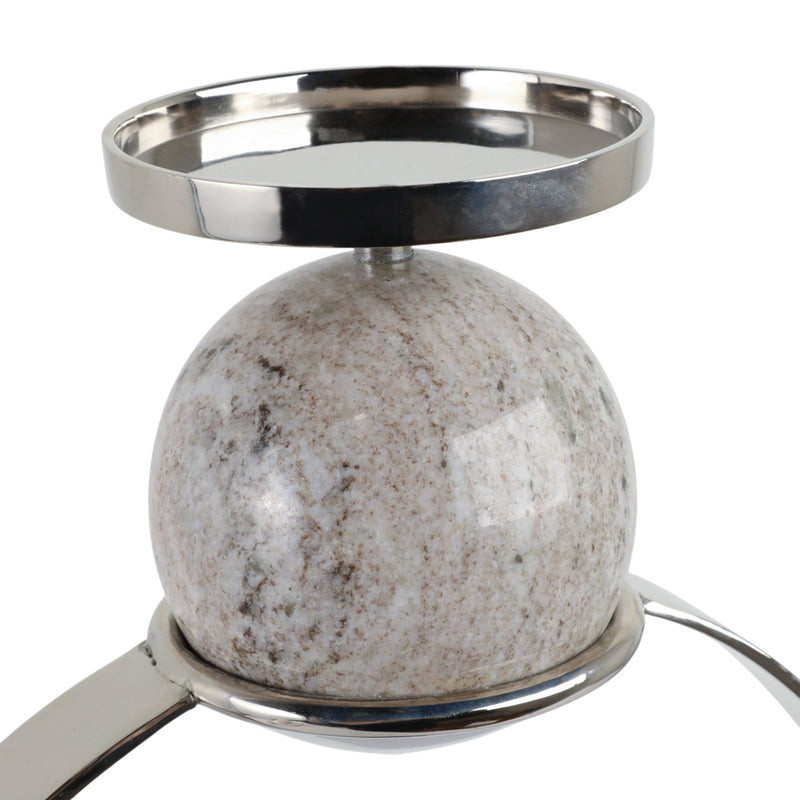 durant Smal Candle Holder W/marble Sphere - Al Rugaib Furniture