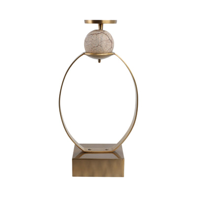 durant Smal Candle Holder W/marble Sphere - Al Rugaib Furniture