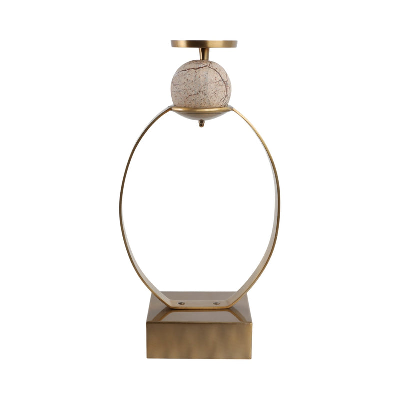 durant Smal Candle Holder W/marble Sphere - Al Rugaib Furniture