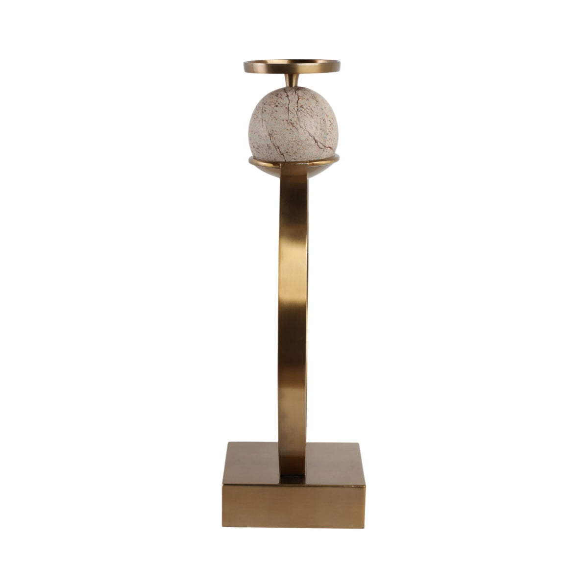 durant Smal Candle Holder W/marble Sphere Candle Holders| Sagebrook Home