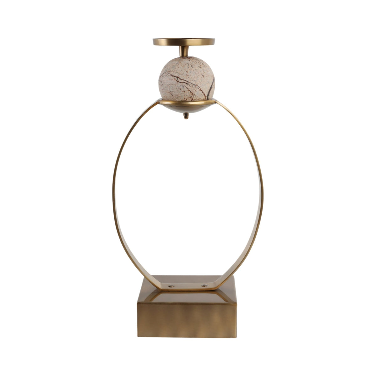 durant Smal Candle Holder W/marble Sphere Candle Holders| Sagebrook Home