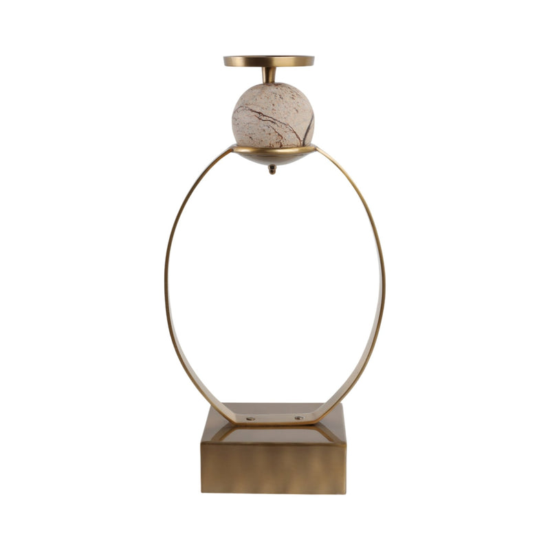 durant Smal Candle Holder W/marble Sphere - Al Rugaib Furniture