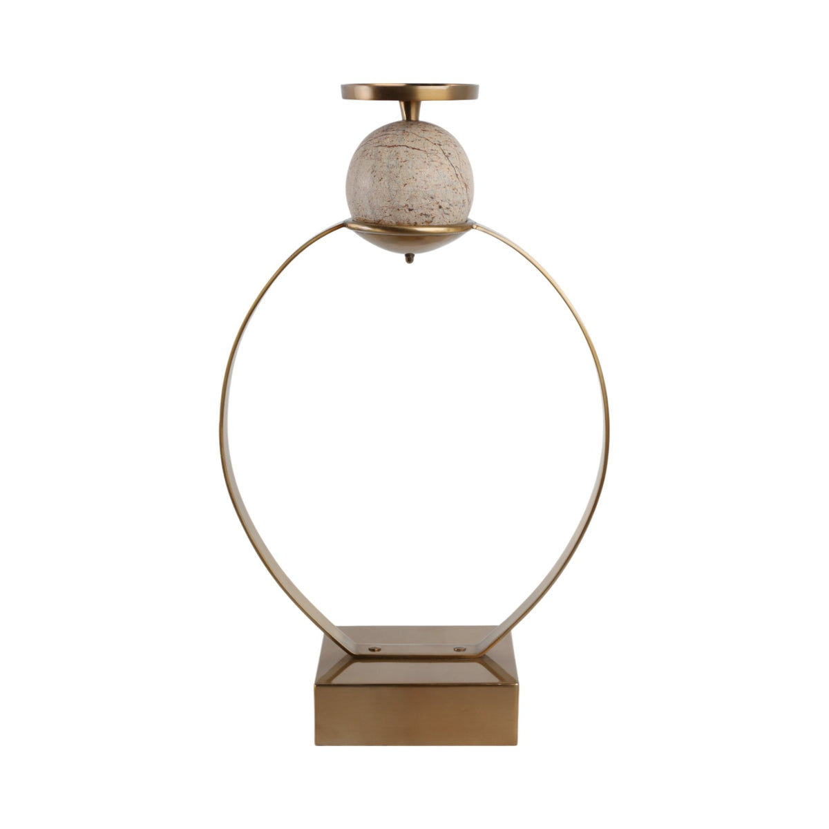 durant Smal Candle Holder W/marble Sphere Candle Holders| Sagebrook Home
