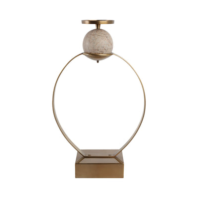 durant Smal Candle Holder W/marble Sphere - Al Rugaib Furniture