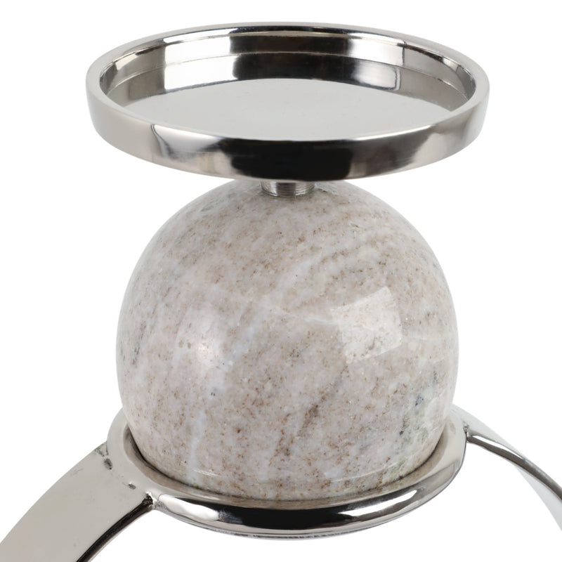 durant Smal Candle Holder W/marble Sphere - Al Rugaib Furniture