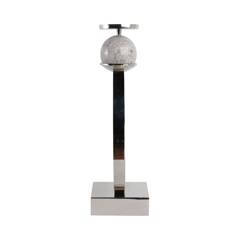 durant Smal Candle Holder W/marble Sphere - Al Rugaib Furniture