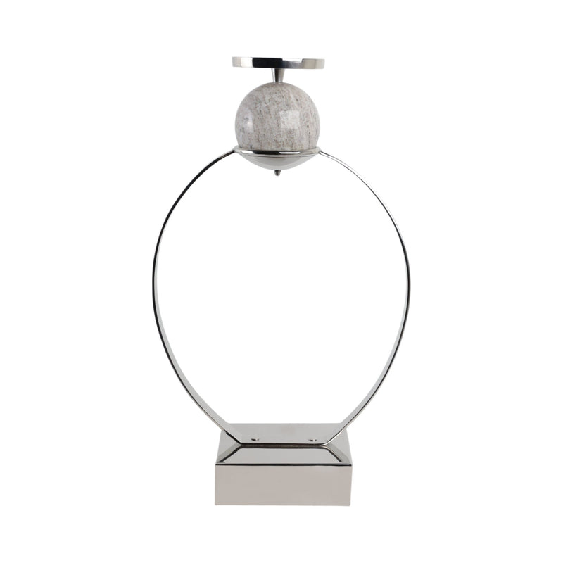 durant Smal Candle Holder W/marble Sphere - Al Rugaib Furniture