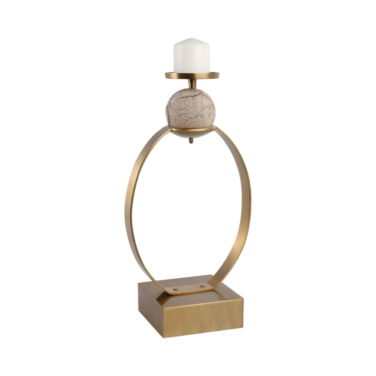 durant Smal Candle Holder W/marble Sphere Candle Holders| Sagebrook Home