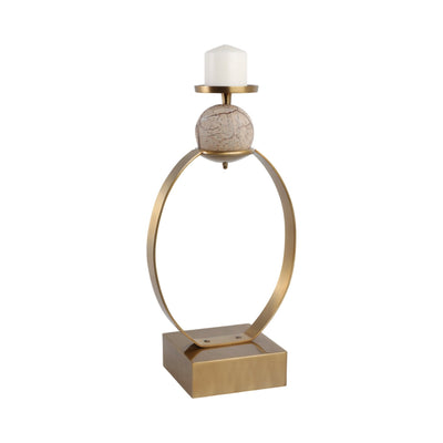 durant Smal Candle Holder W/marble Sphere - Al Rugaib Furniture