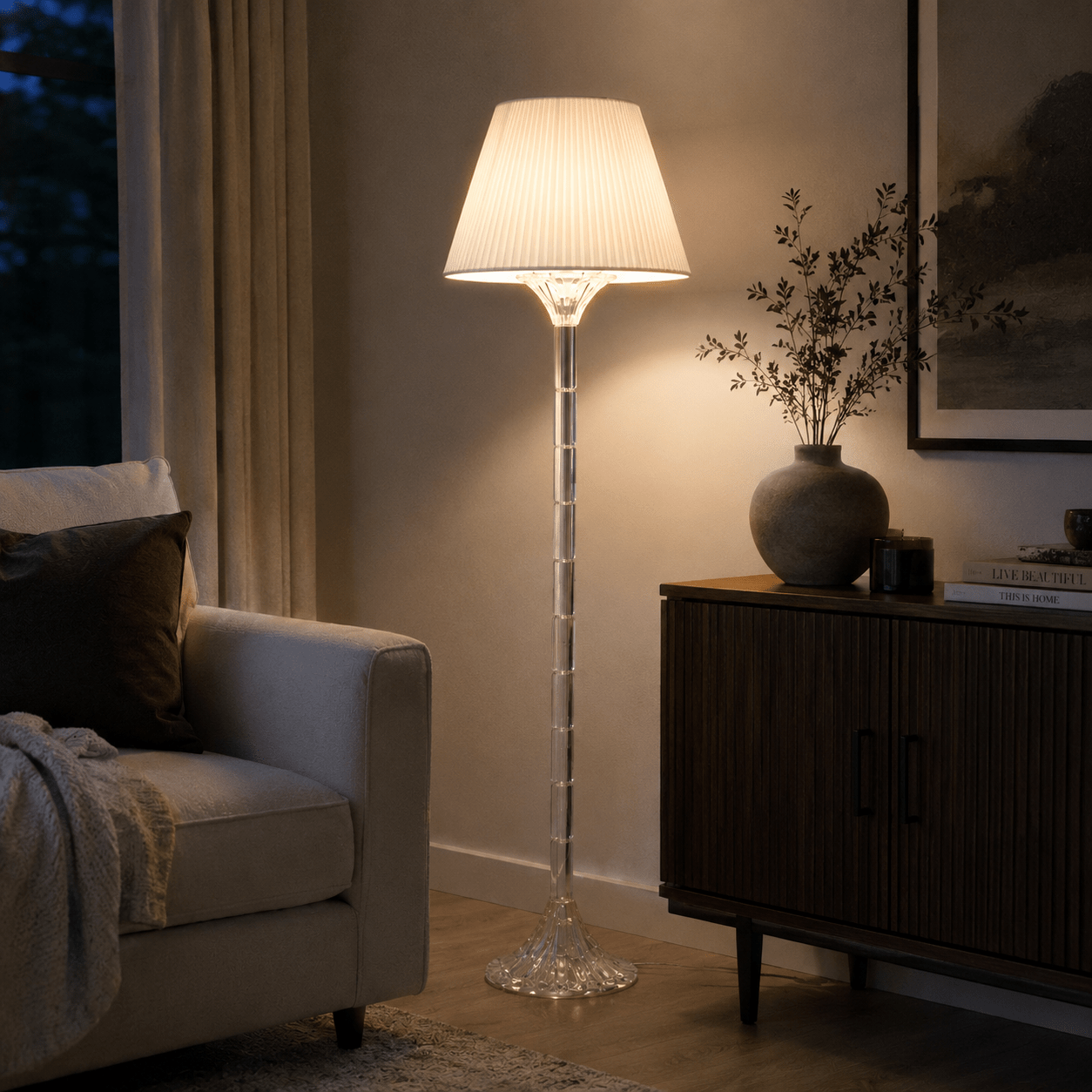 DURRAH CRYSTAL Floor lamp Floor lamps| Roots Furniture