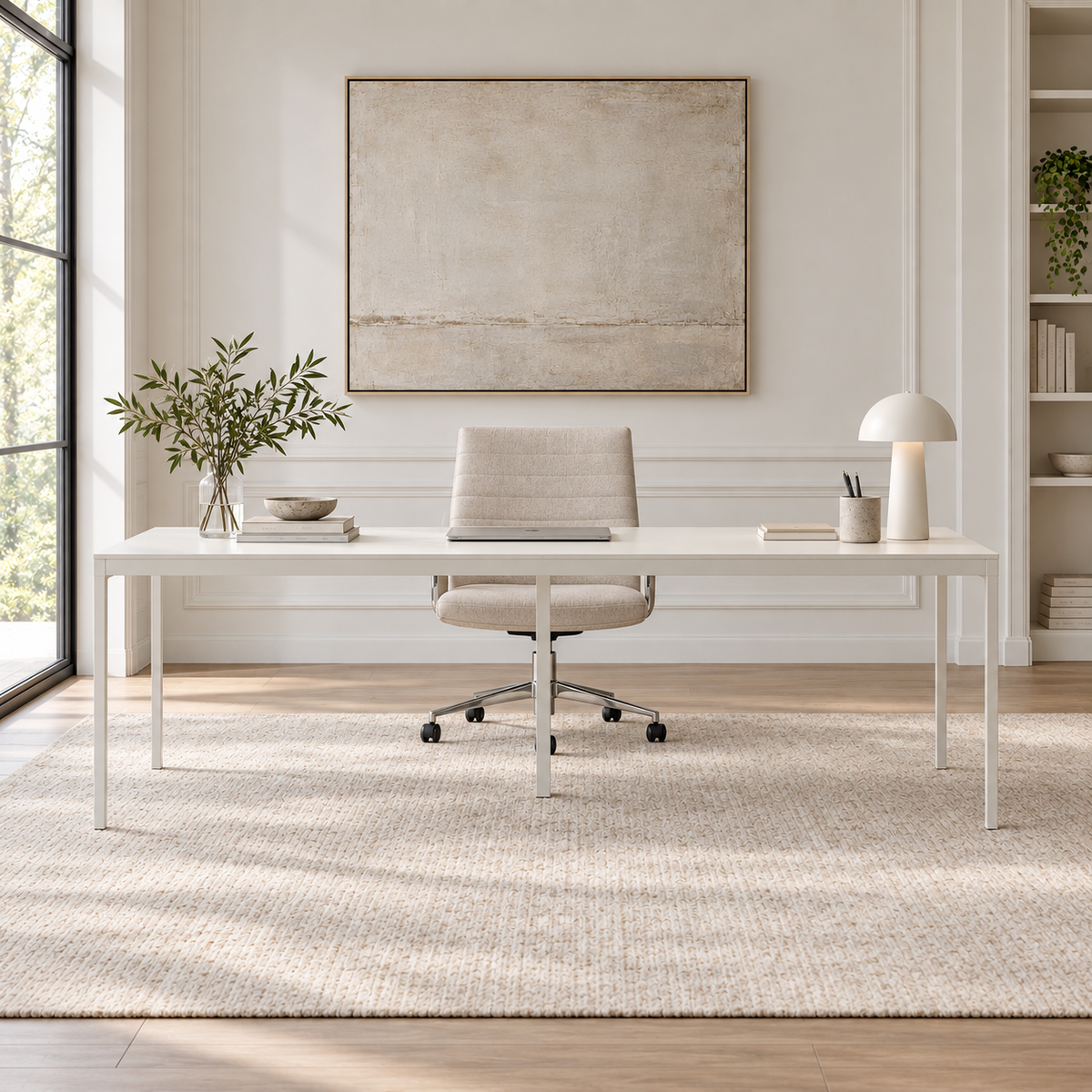 Arc Meeting Table - White 3.9 m