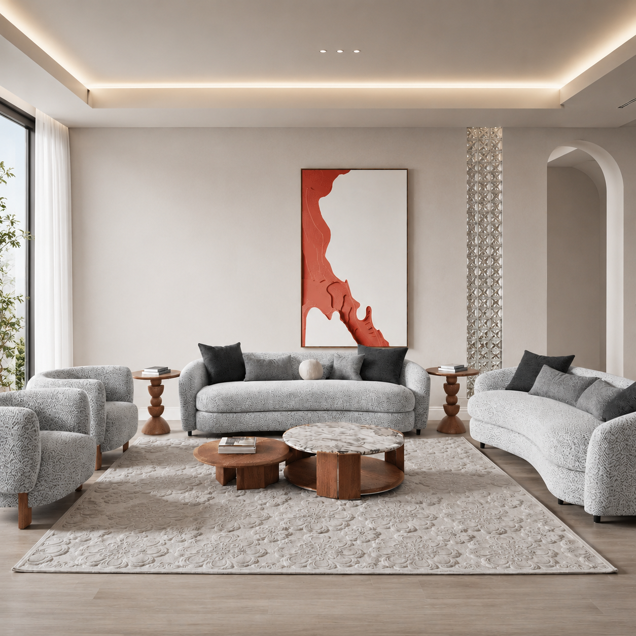 Jamie Grey Living Room Set
