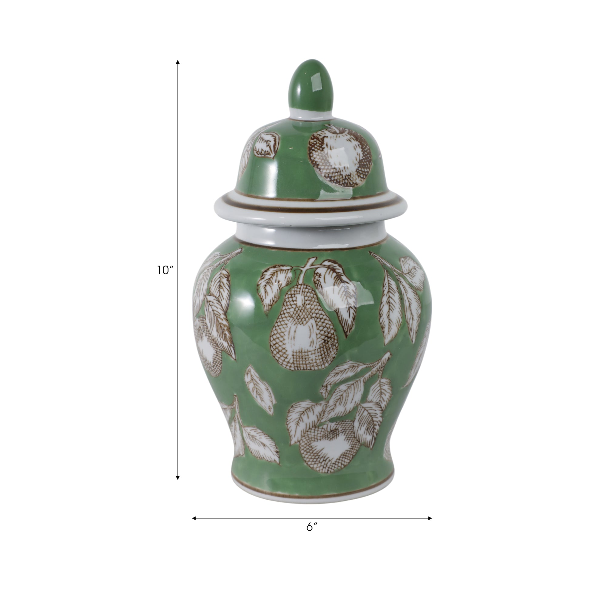برطمان معبد الأجواد والأغصان، أخضر / بني Pears & Twigs Temple Jar, Green/brown