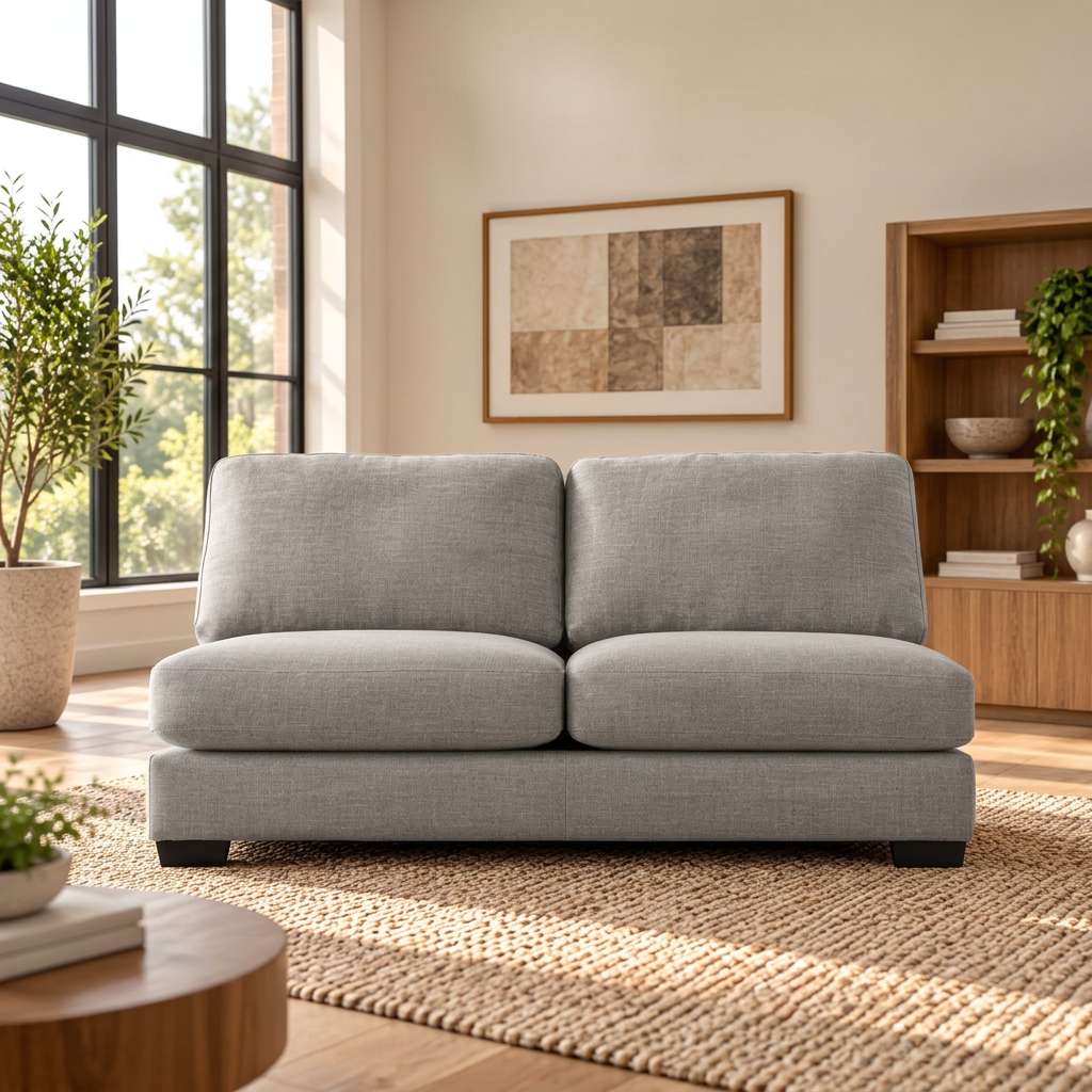 Scott Armless Loveseat - Gray