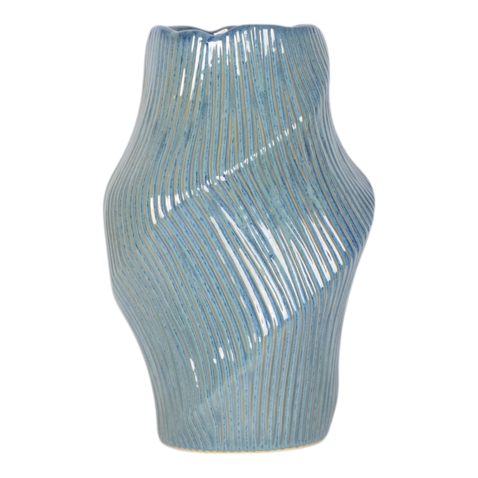 المزهرية الزرقاء / الكريمية من تيهاني Tihany Blue/Cream Vase