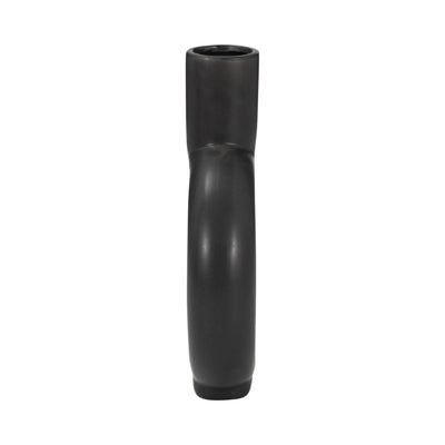 Cer, 9 Round Cut-Out Vase, Black