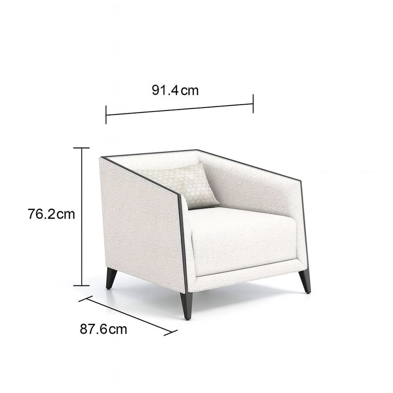 كرسي بريستيج كريمي بمقعد واحد