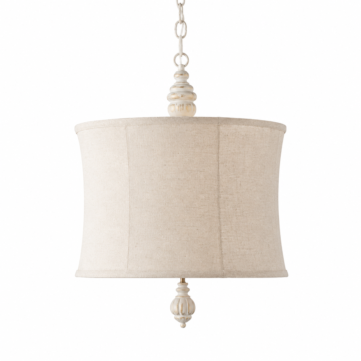 Traditional Resin White Wash Finish Pendant Lamp