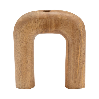 الزهرية الحصانية من الخشب، بني Wood,  Horseshoe Vase, Brown