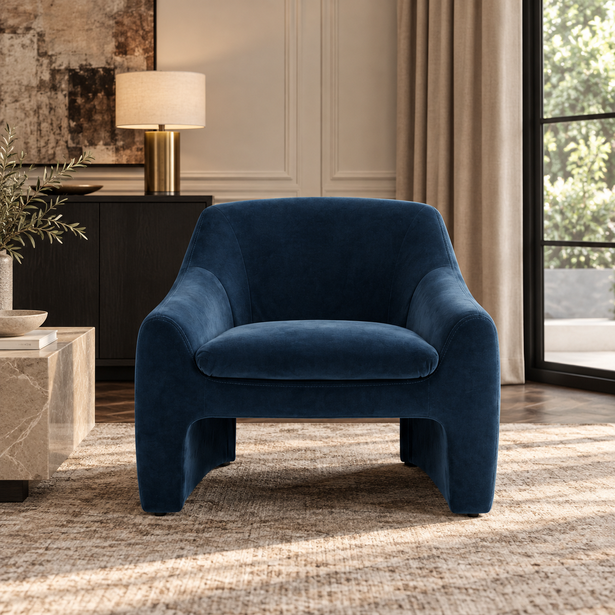 Berliner Navy Arm Chair
