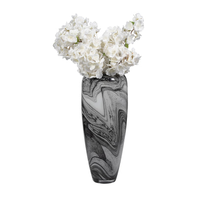 20 KATRINA GRAY SWIRL LARGE GLASS VASE