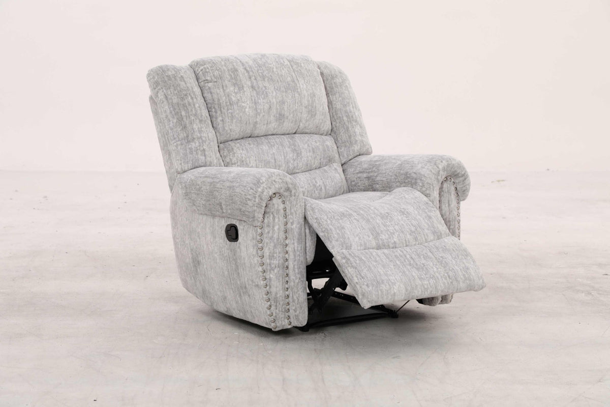 EaseGlide Manual Grey Recliner Recliners| Roots Furniture