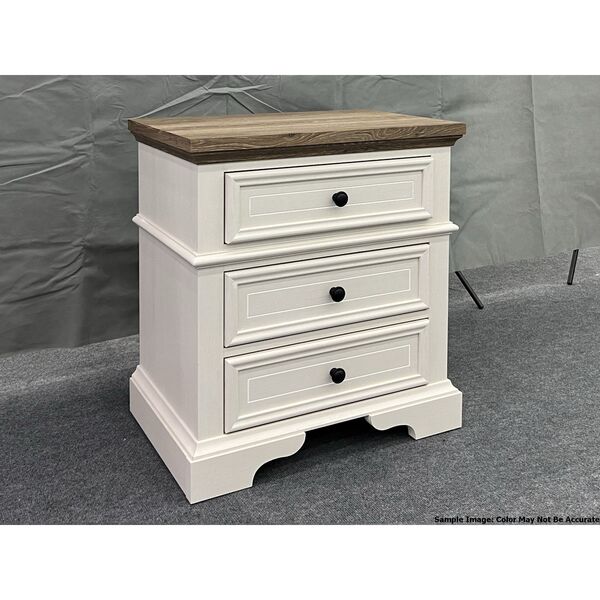 Eastwood Youth 3 - Drawer Nightstand in Brown and Off - White - Al Rugaib Furniture
