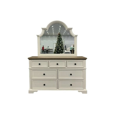 Eastwood Youth 7 - Drawer Dresser in Brown and Off - White - Al Rugaib Furniture