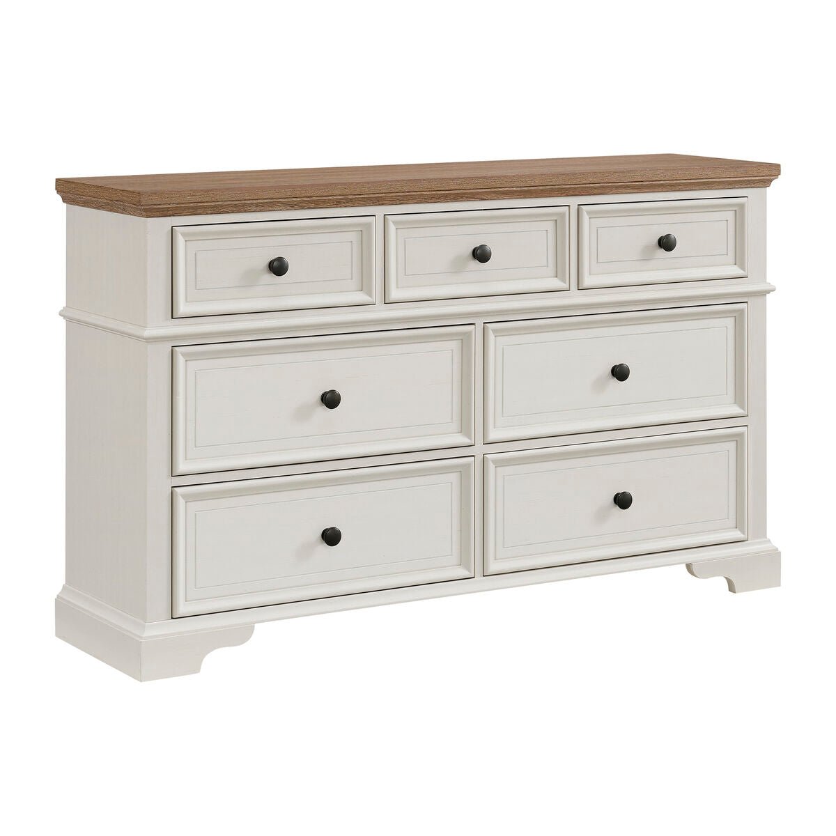 Eastwood Youth 7-Drawer Dresser in Brown and Off-White Dressers| Roots Furniture