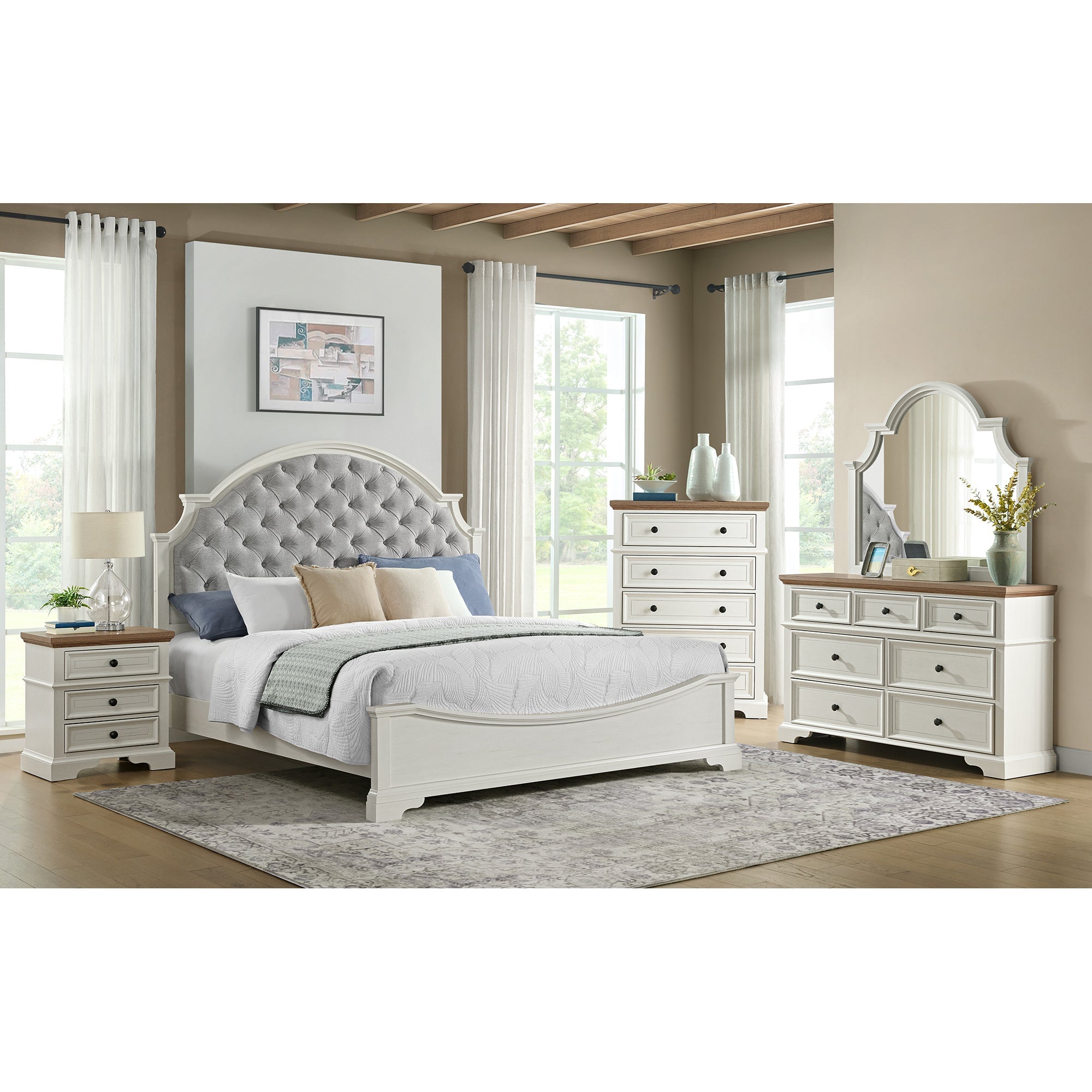 Eastwood Youth King set UPH in Off-White Dining Tables| Roots Furniture