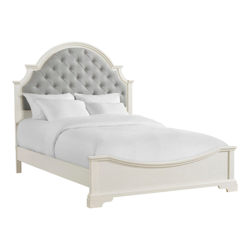 Eastwood Youth Queen UPH Bed in Off - White - Al Rugaib Furniture