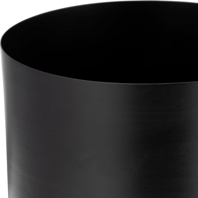Ec Metal,6",flat Round Base Planter,black - Al Rugaib Furniture
