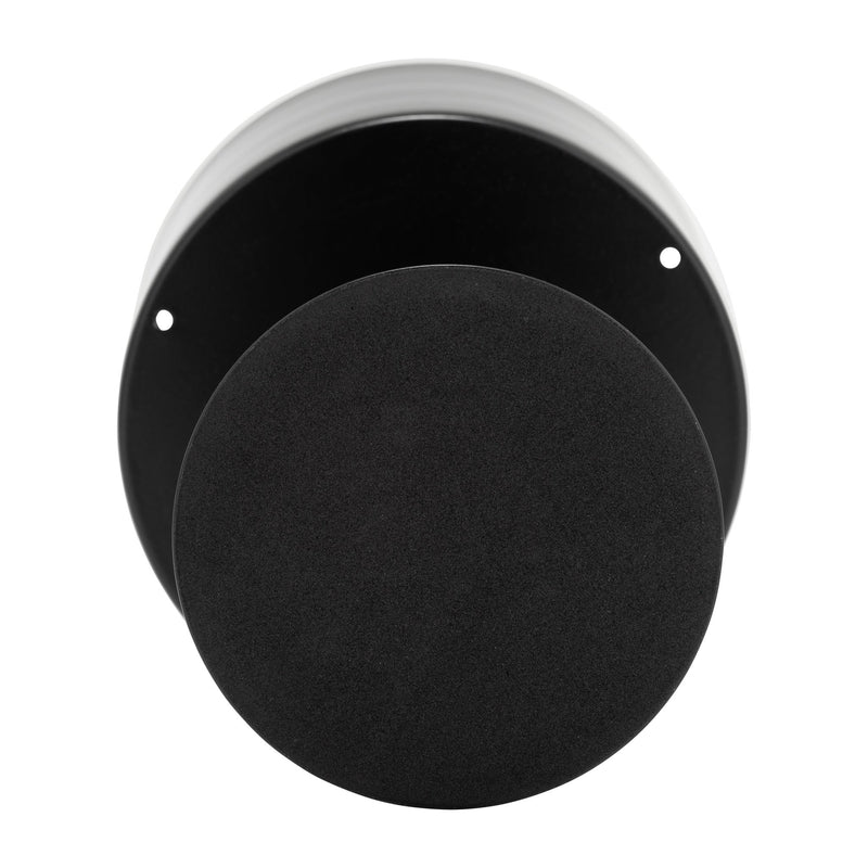 Ec Metal,6",flat Round Base Planter,black - Al Rugaib Furniture