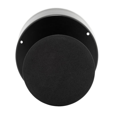 Ec Metal,6",flat Round Base Planter,black - Al Rugaib Furniture