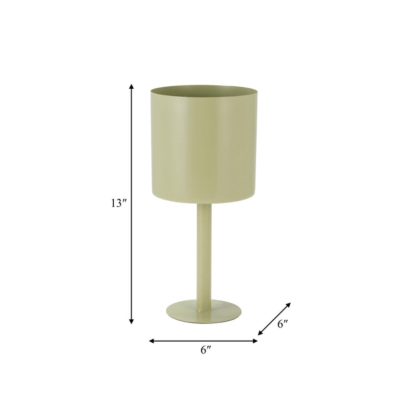 Ec Metal,6",flat Round Base Planter,tendril - Al Rugaib Furniture
