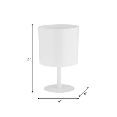 Ec Metal,6",flat Round Base Planter,white - Al Rugaib Furniture