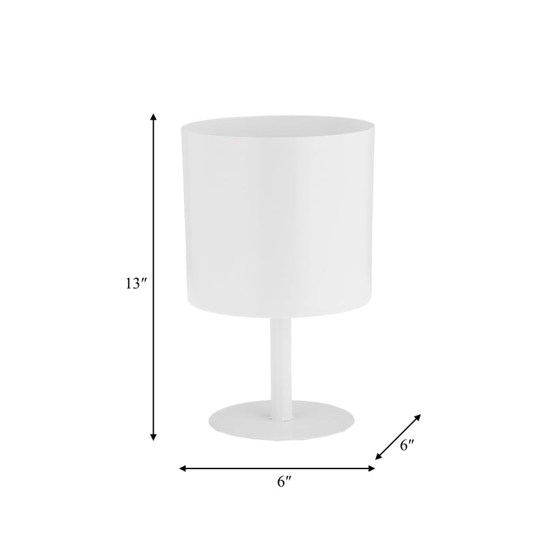 Ec Metal,6",flat Round Base Planter,white - Al Rugaib Furniture