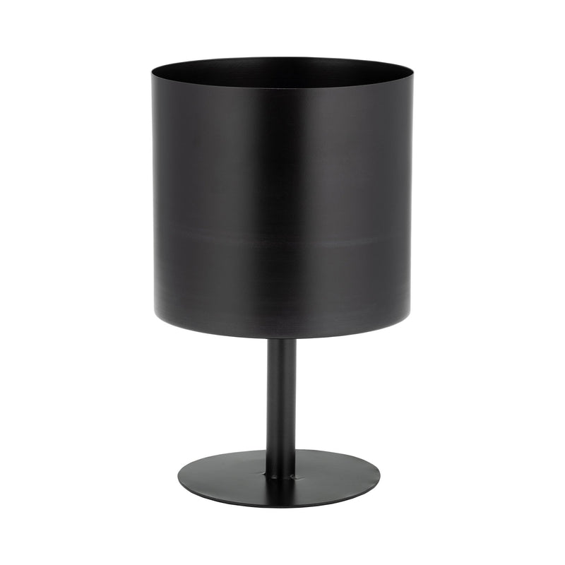 Ec Metal,8",flat Round Base Planter,black - Al Rugaib Furniture