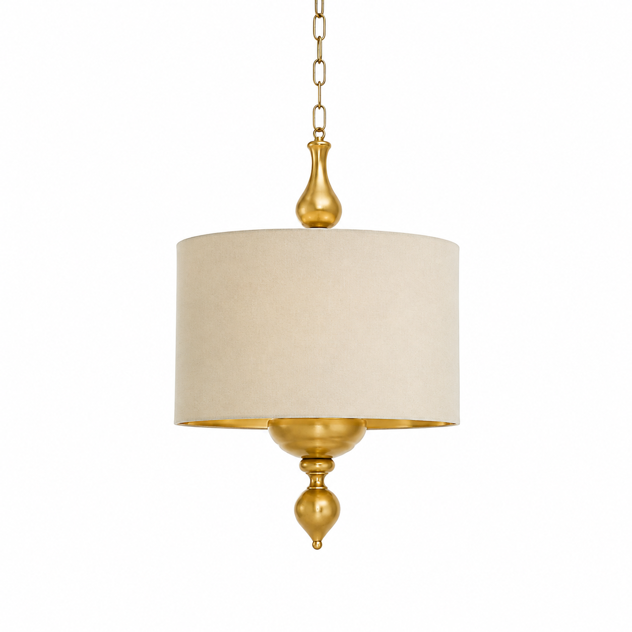 Twister Shade 31" H Gold Foil Finish Pendant Lamp
