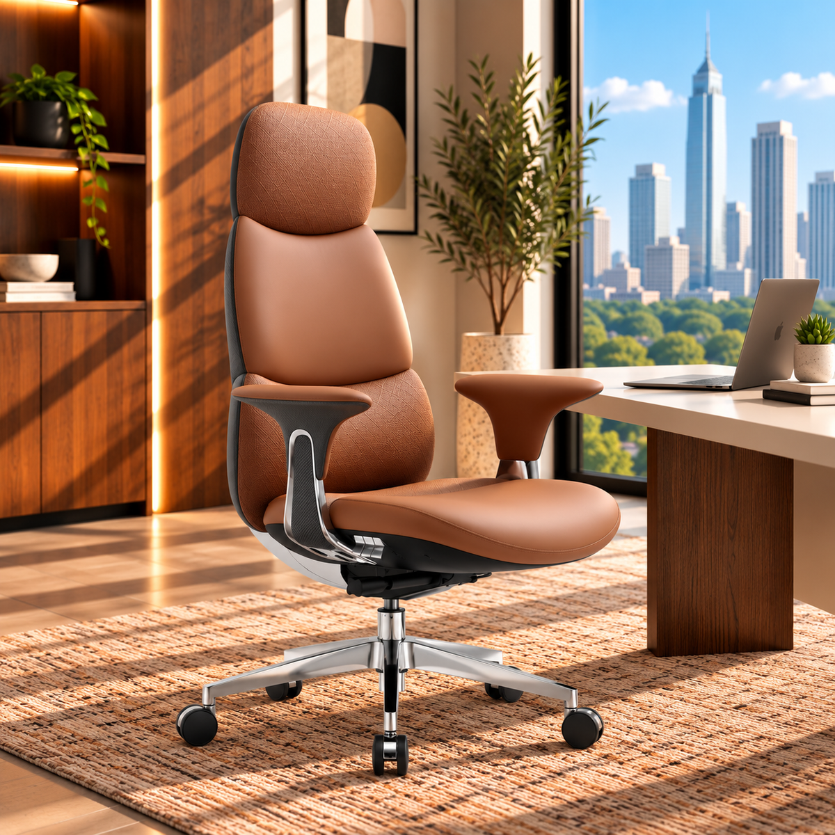 High Back Chair - Brown X03