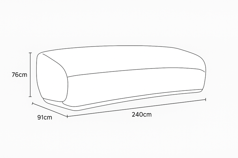 Boho Boucle Sofa (214/240/275cm)