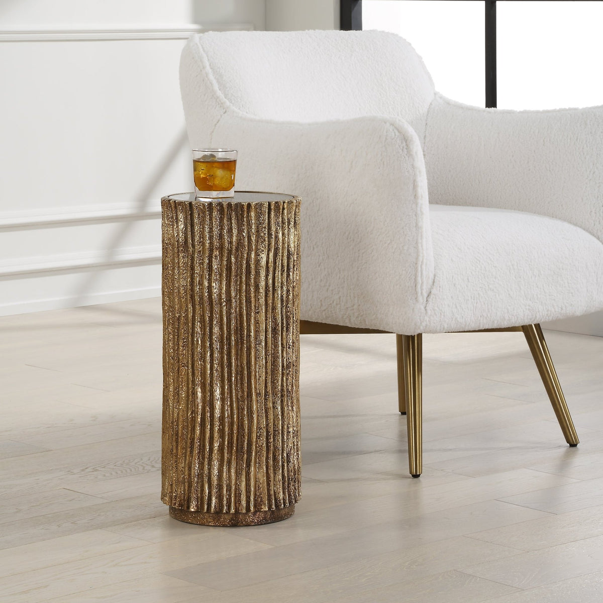 Echo Brass Drink Table Accent & End Tables| Uttermost